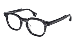 Renwick eyeglasses in Striped Grey - side view
